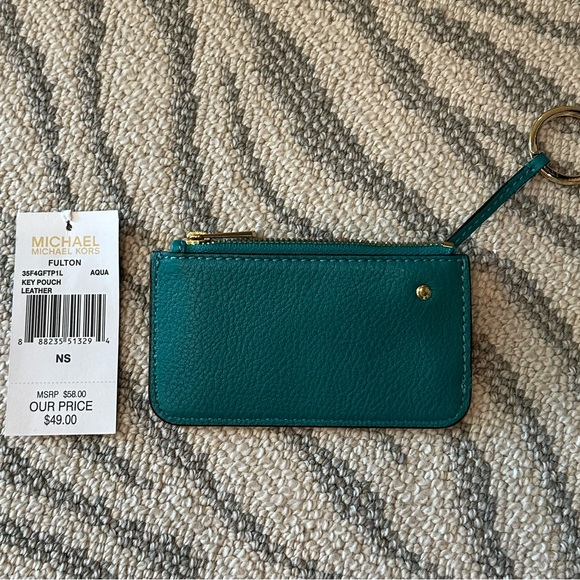 Michael Kors Teal Keychain Wallet - Picture 3 of 6